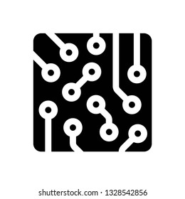 Circuit board icon symbol vector. on white background