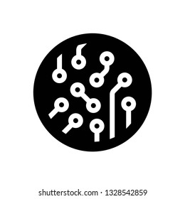 Circuit board icon symbol vector. on white background