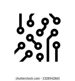 Circuit board icon symbol vector. on white background