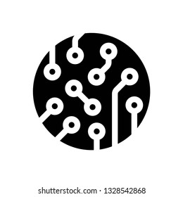 Circuit board icon symbol vector. on white background