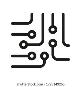 Circuit board icon symbol vector on white background. eps10 editable.