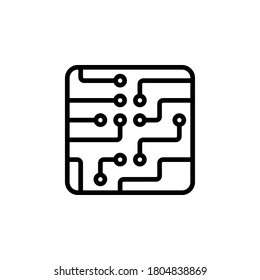 Circuit board icon symbol vector isolated on white background
