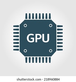 Circuit board  icon. Technology scheme square symbol. Flat design style.
