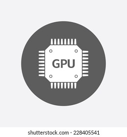 Circuit board  icon. Technology scheme square symbol. Flat design style.