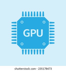 Circuit board  icon. Technology scheme square symbol. Flat design style.