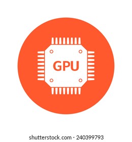 Circuit board  icon. Technology scheme square symbol. Flat design style.