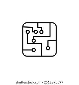 Circuit board icon. Technology scheme trendy style vector illustration for web and app..eps
