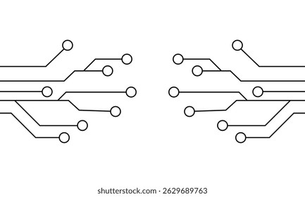 Circuit board icon. Technology scheme symbol flat vector illustration on white background. Vector Illustration . EPS 10 .