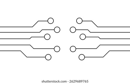 Circuit board icon. Technology scheme symbol flat vector illustration on white background. Vector Illustration . EPS 10 .