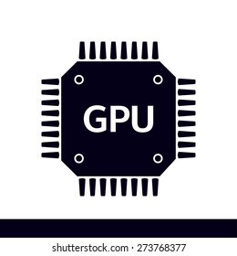 Circuit board  icon. Technology scheme square symbol. Flat design style.