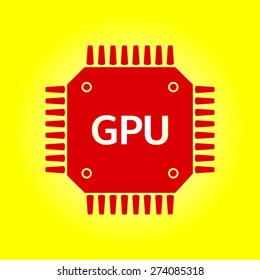 Circuit board  icon. Technology scheme square symbol. Flat design style.