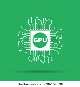 Circuit board  icon. Technology scheme square symbol. 