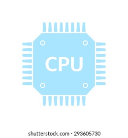 Circuit board  icon. Technology scheme square symbol. Flat design style.