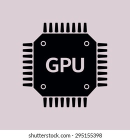 Circuit board  icon. Technology scheme square symbol. Flat design style.