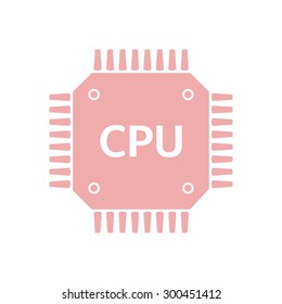 Circuit board  icon. Technology scheme square symbol. Flat design style.