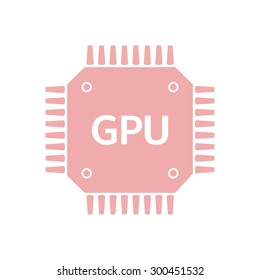 Circuit board  icon. Technology scheme square symbol. Flat design style.