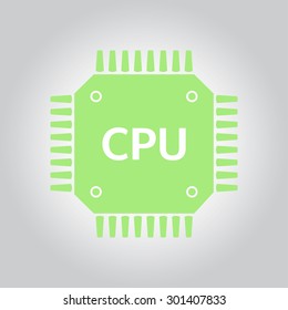 Circuit board  icon. Technology scheme square symbol. Flat design style.