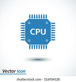 Circuit board  icon. Technology scheme square symbol. Flat design style.