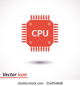 Circuit board  icon. Technology scheme square symbol. Flat design style.