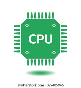 Circuit board  icon. Technology scheme square symbol. Flat design style.