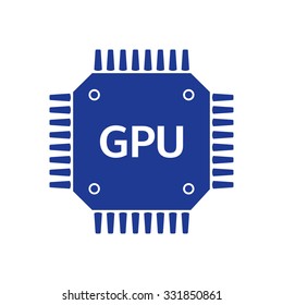 Circuit board  icon. Technology scheme square symbol. Flat design style.