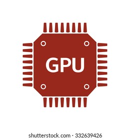 Circuit board  icon. Technology scheme square symbol. Flat design style.