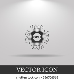 Circuit board  icon. Technology scheme square symbol. 
