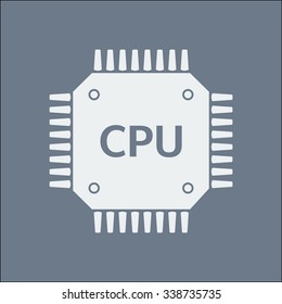 Circuit board  icon. Technology scheme square symbol. Flat design style.
