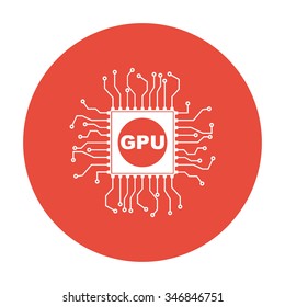 Circuit board  icon. Technology scheme square symbol. 