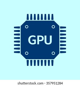 Circuit board  icon. Technology scheme square symbol. Flat design style.