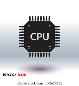 Circuit board  icon. Technology scheme square symbol. Flat design style.
