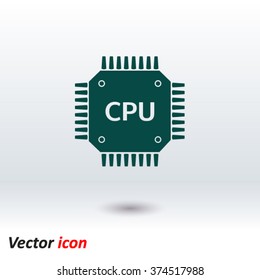 Circuit board  icon. Technology scheme square symbol. Flat design style.