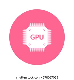 Circuit board  icon. Technology scheme square symbol. Flat design style.