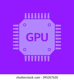 Circuit board  icon. Technology scheme square symbol. Flat design style.