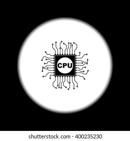 Circuit board  icon. Technology scheme square symbol. 