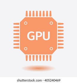Circuit board  icon. Technology scheme square symbol. Flat design style.