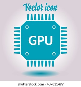 Circuit board  icon. Technology scheme square symbol. Flat design style.