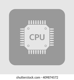Circuit board  icon. Technology scheme square symbol. Flat design style.