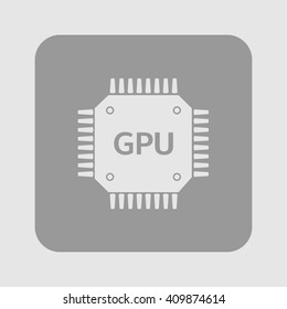Circuit board  icon. Technology scheme square symbol. Flat design style.