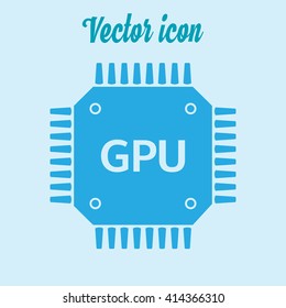 Circuit board  icon. Technology scheme square symbol. Flat design style.