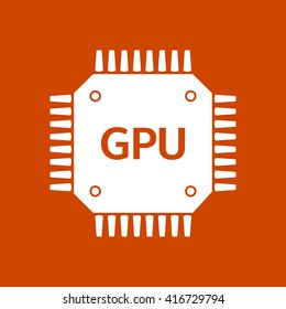 Circuit board  icon. Technology scheme square symbol. Flat design style.