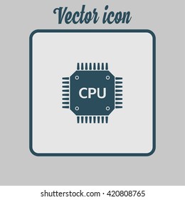 Circuit board  icon. Technology scheme square symbol. Flat design style.