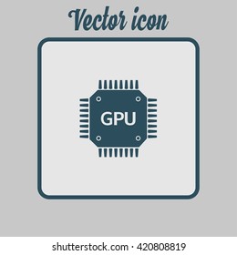 Circuit board  icon. Technology scheme square symbol. Flat design style.