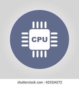Circuit board icon. Technology scheme square symbol.