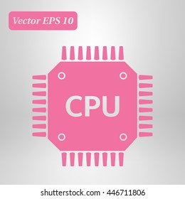 Circuit board  icon. Technology scheme square symbol. Flat design style.
