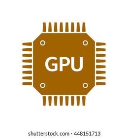 Circuit board  icon. Technology scheme square symbol. Flat design style.