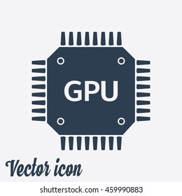 Circuit board  icon. Technology scheme square symbol. Flat design style.