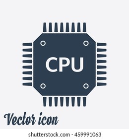 Circuit board  icon. Technology scheme square symbol. Flat design style.
