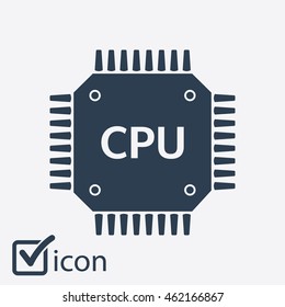 Circuit board  icon. Technology scheme square symbol. Flat design style.