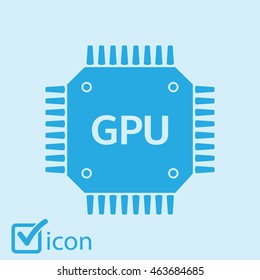 Circuit board  icon. Technology scheme square symbol. Flat design style.
